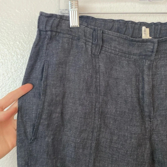 Eileen Fisher XS Charcoal Grey Linen Pants - Picture 4 of 10